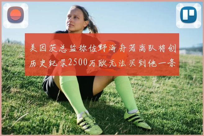 美因茨总监称佐野海舟若离队将创历史纪录2500万欧无法买到他一条腿